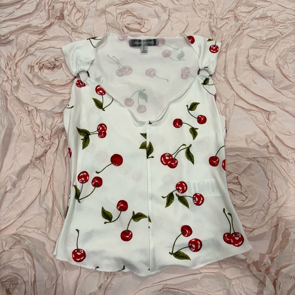 Urban Outfitters White Cherry Tank